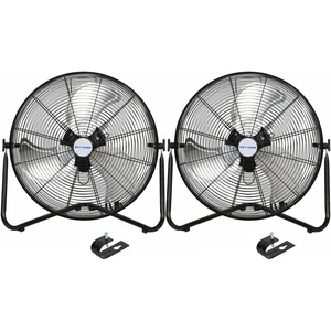 image:imageBILT HARD 20 Inch Heavy Duty Floor Fan  4650 CFM High Velocity 3Speed with WallMounting System Industrial Shop Fan for Commercial Garage and Greenhouse20 inch