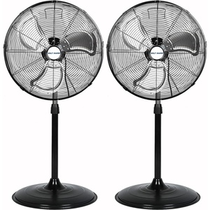 image:imageBILT HARD 3850 CFM 18 High Velocity Pedestal Oscillating Fan 3Speed Industrial Standing Fan with Aluminum Blades Heavy Duty Metal Shop Fan for Commercial Residential and Garage 2 Pack20 in