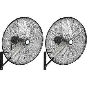 image:imageBILT HARD 6500 CFM 24in High Velocity Industrial Wall Mounted Fan 3Speed Oscillating Heavy Duty Air Circulator for Commercial Use Garage Warehouse Factory and Jobsite 2 Pack